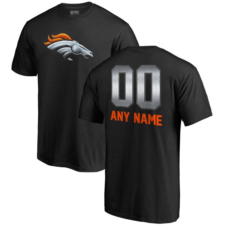 Denver Broncos NFL Pro Line by Fanatics Branded Personalized Midnight Mascot T-Shirt - Black