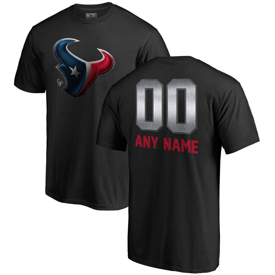 Houston Texans NFL Pro Line by Fanatics Branded Personalized Midnight Mascot T-Shirt - Black