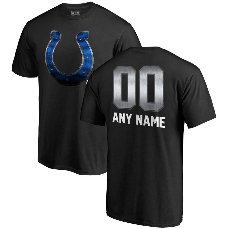 Indianapolis Colts NFL Pro Line by Fanatics Branded Personalized Midnight Mascot T-Shirt - Black