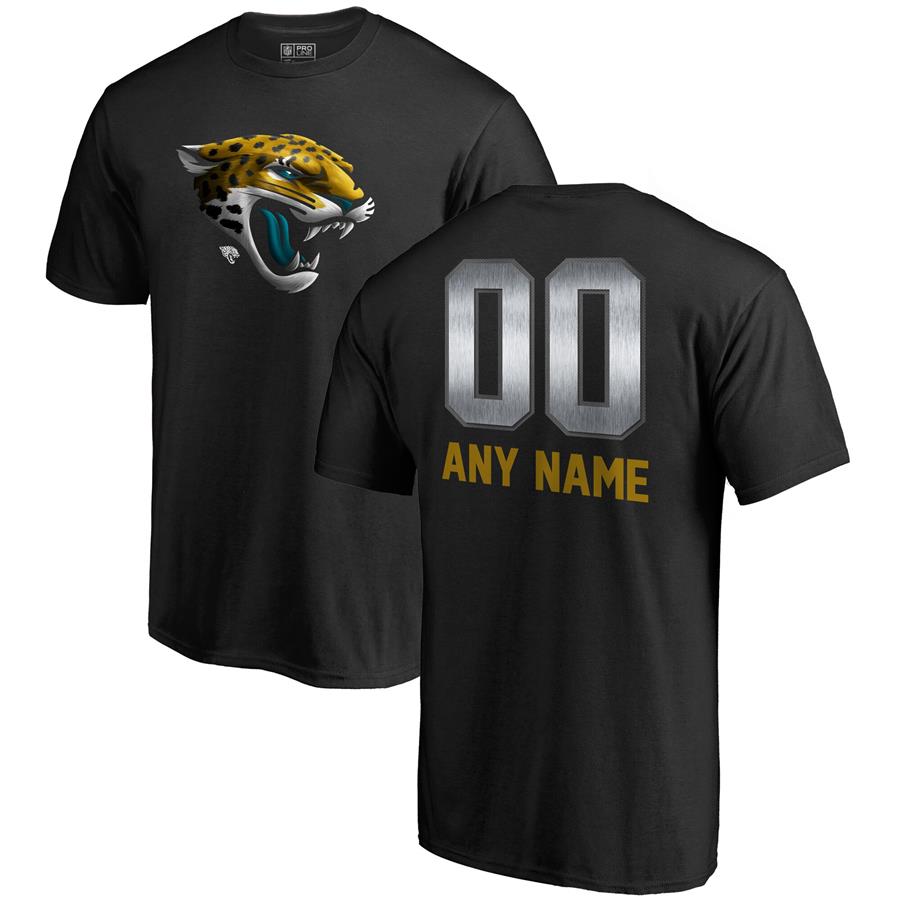 Jacksonville Jaguars NFL Pro Line by Fanatics Branded Personalized Midnight Mascot T-Shirt - Black
