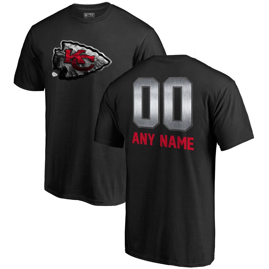 Kansas City Chiefs NFL Pro Line by Fanatics Branded Personalized Midnight Mascot T-Shirt - Black