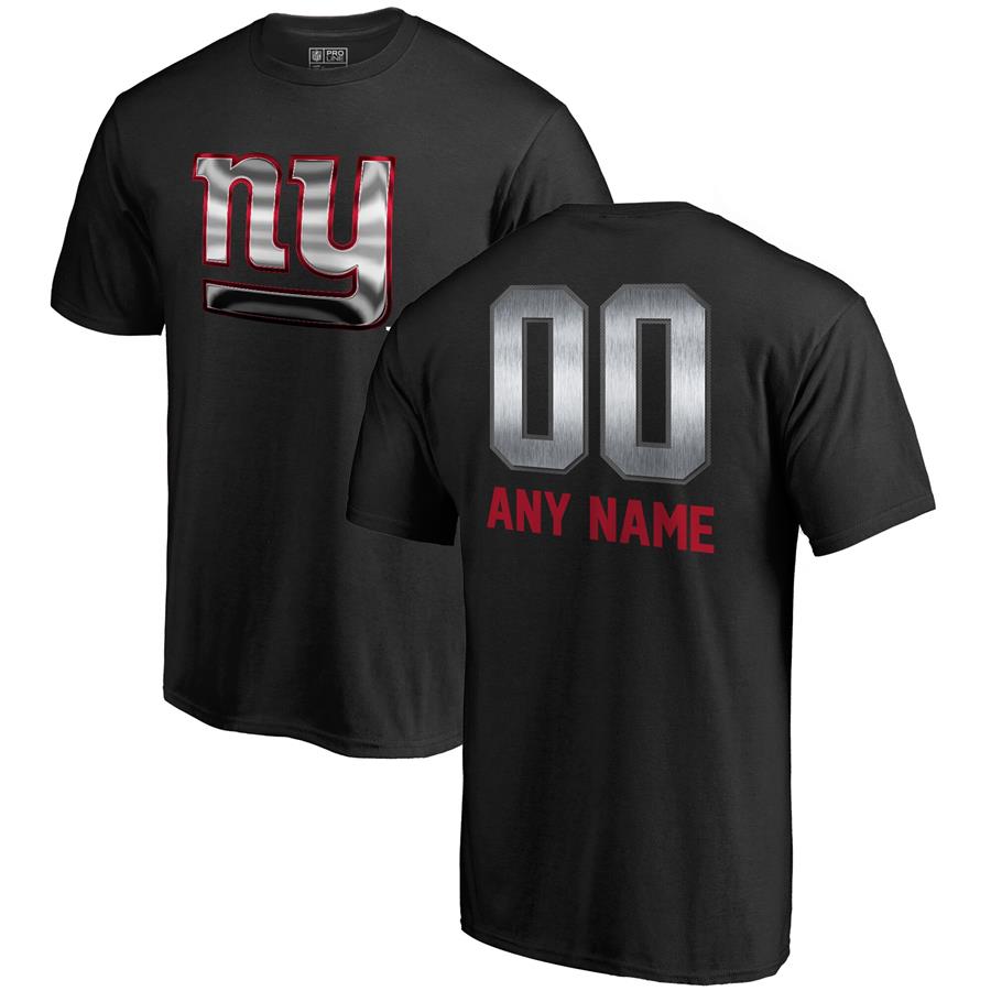 New York Giants NFL Pro Line by Fanatics Branded Personalized Midnight Mascot T-Shirt - Black