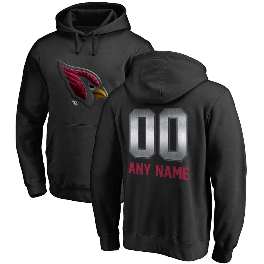 Arizona Cardinals NFL Pro Line by Fanatics Branded Personalized Midnight Mascot Pullover Hoodie - Black