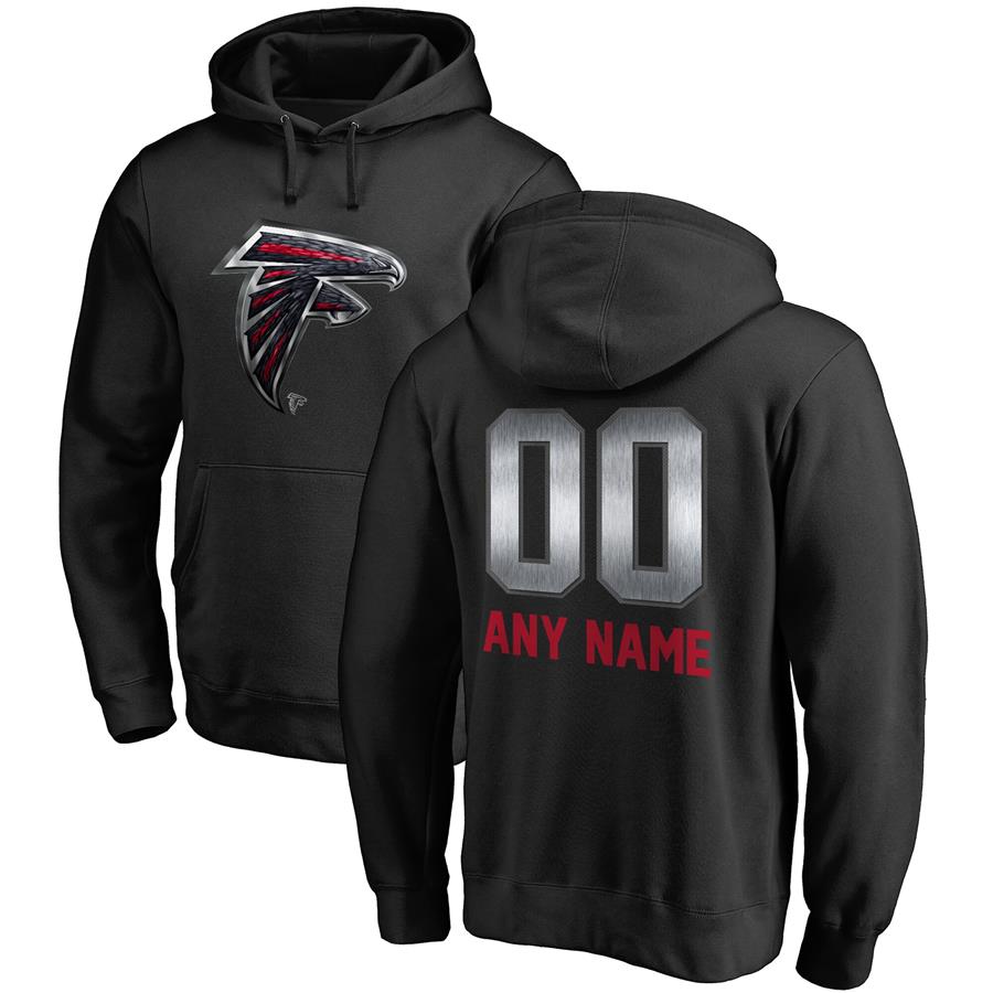 Atlanta Falcons NFL Pro Line by Fanatics Branded Personalized Midnight Mascot Pullover Hoodie - Black