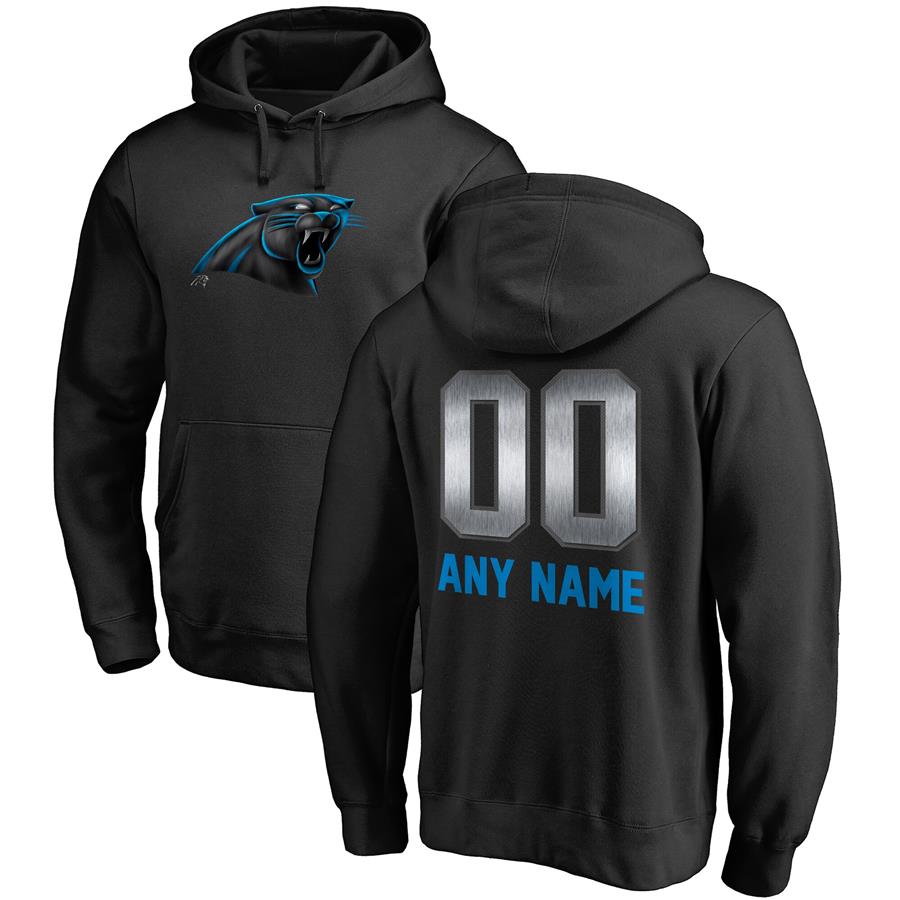 Carolina Panthers NFL Pro Line by Fanatics Branded Personalized Midnight Mascot Pullover Hoodie - Black