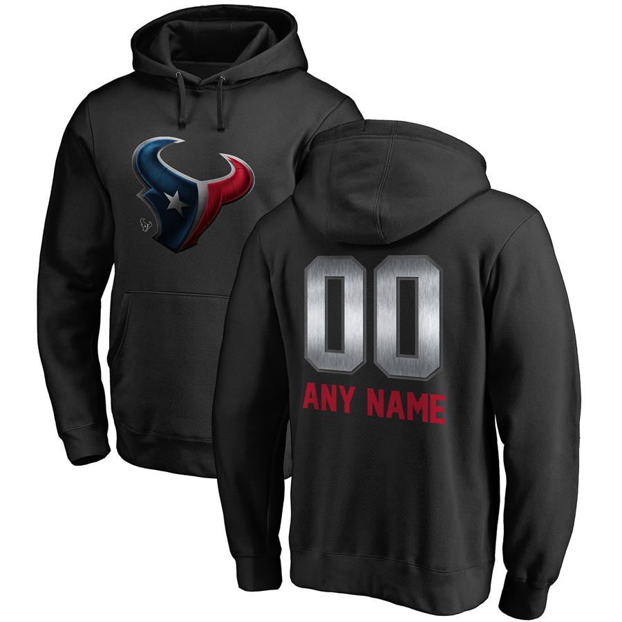 Houston Texans NFL Pro Line by Fanatics Branded Personalized Midnight Mascot Pullover Hoodie - Black