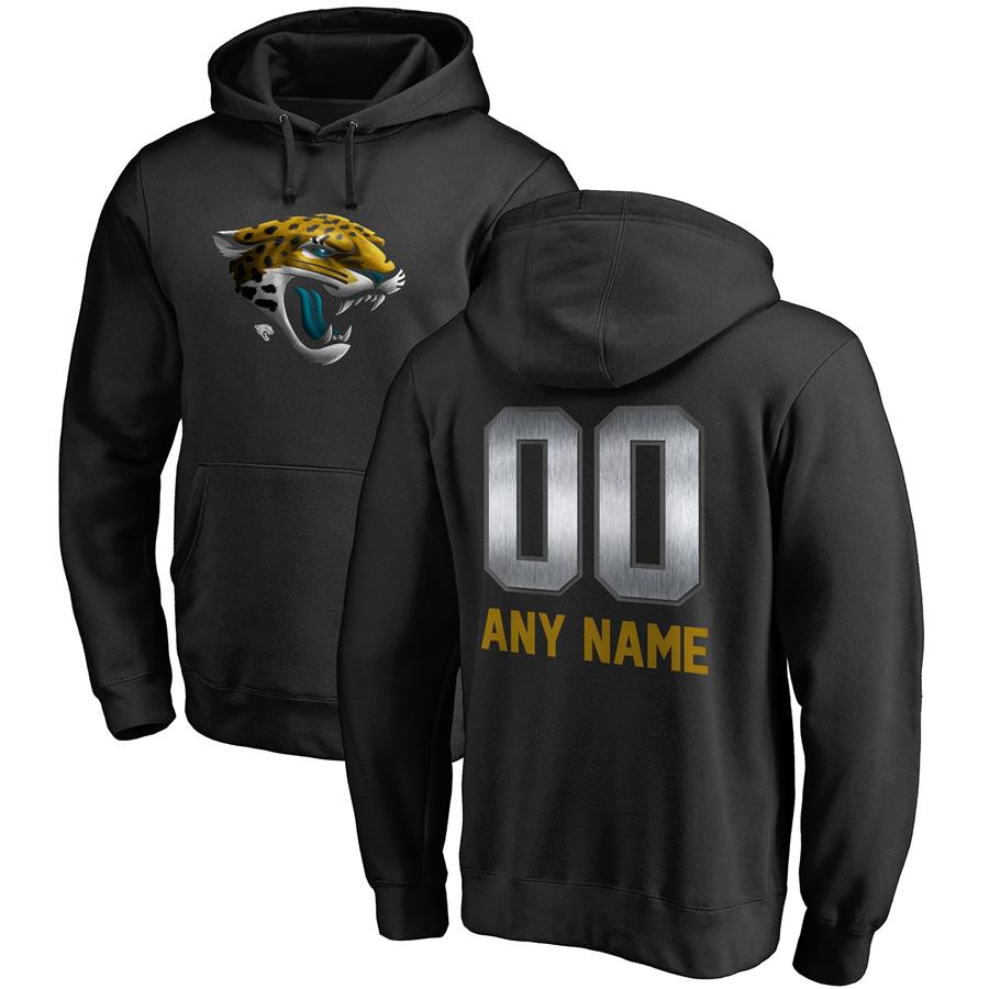 Jacksonville Jaguars NFL Pro Line by Fanatics Branded Personalized Midnight Mascot Pullover Hoodie - Black