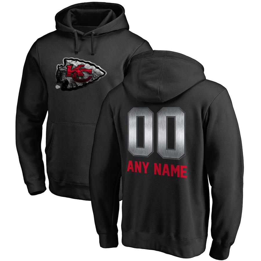 Kansas City Chiefs NFL Pro Line by Fanatics Branded Personalized Midnight Mascot Pullover Hoodie - Black