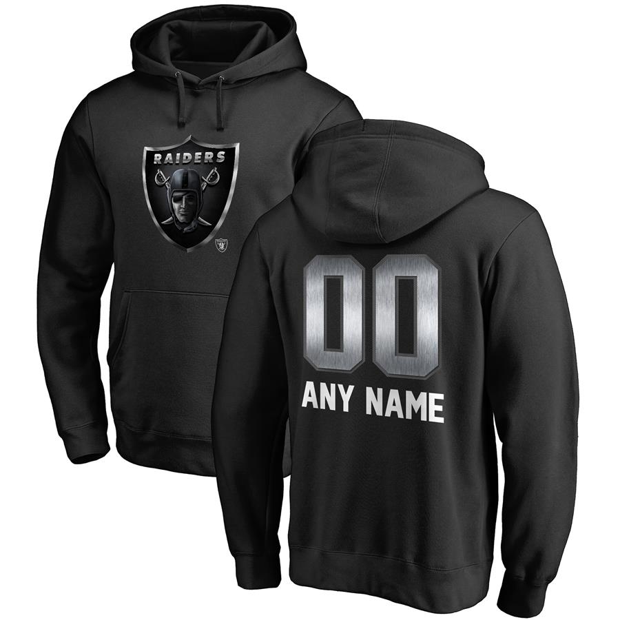 Las Vegas Raiders NFL Pro Line by Fanatics Branded Personalized Midnight Mascot Pullover Hoodie - Black
