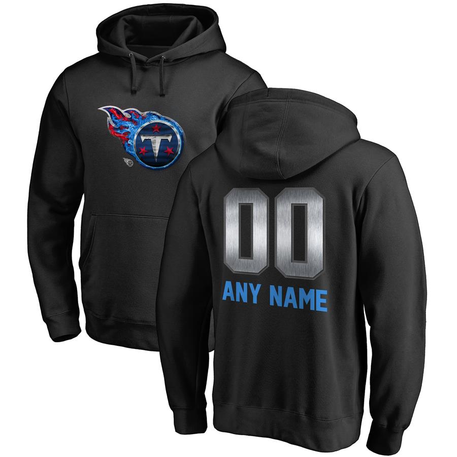 Tennessee Titans NFL Pro Line by Fanatics Branded Personalized Midnight Mascot Pullover Hoodie - Black