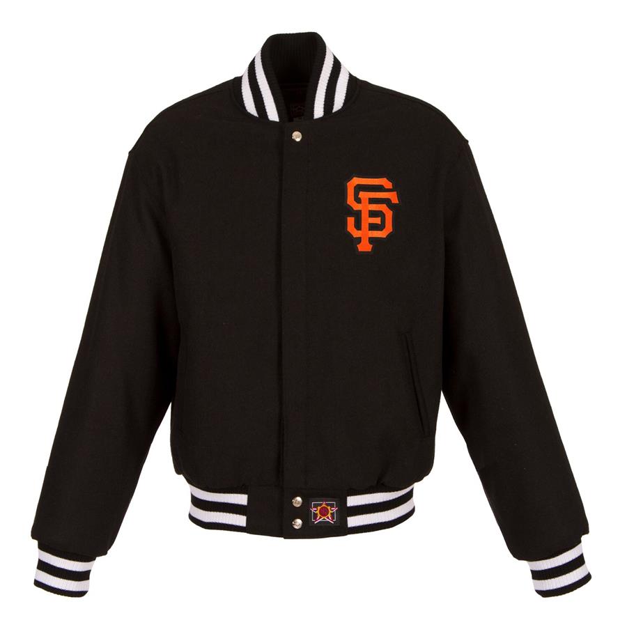 San Francisco Giants JH Design Women's Embroidered Logo All-Wool Jacket - Black