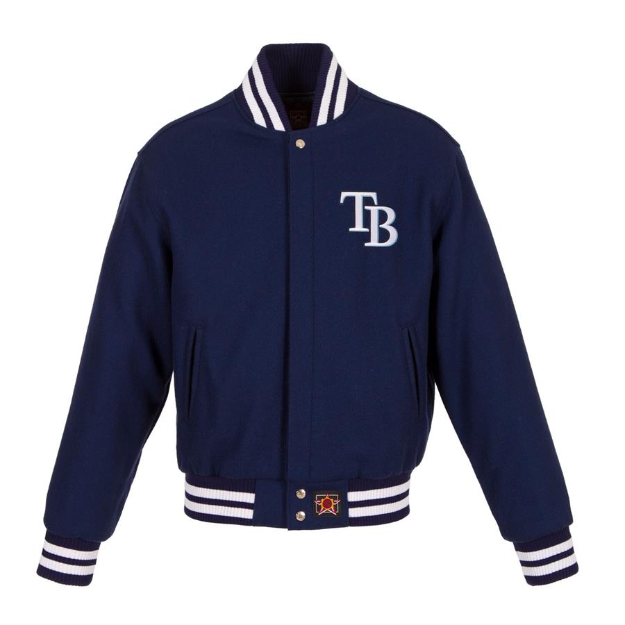 Женская куртка Tampa Bay Rays JH Design Embroidered Logo All-Wool (тёмно-синий)