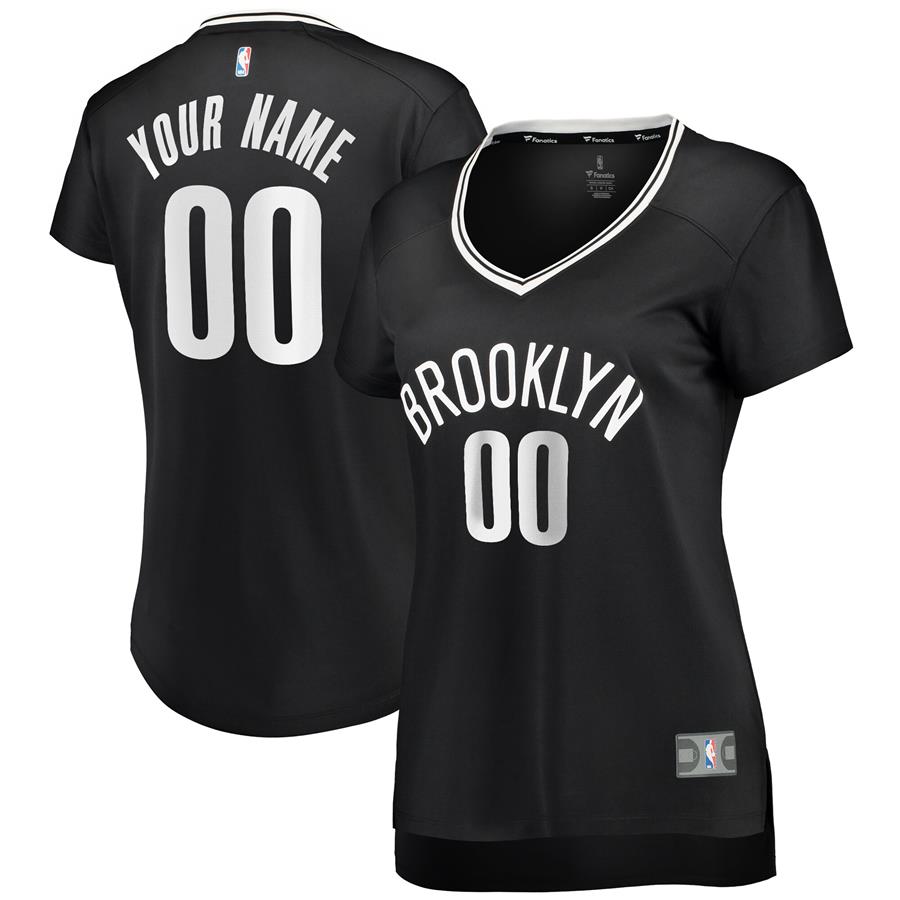 Brooklyn Nets Fanatics Branded Women's Fast Break Custom Jersey Black - Icon Edition