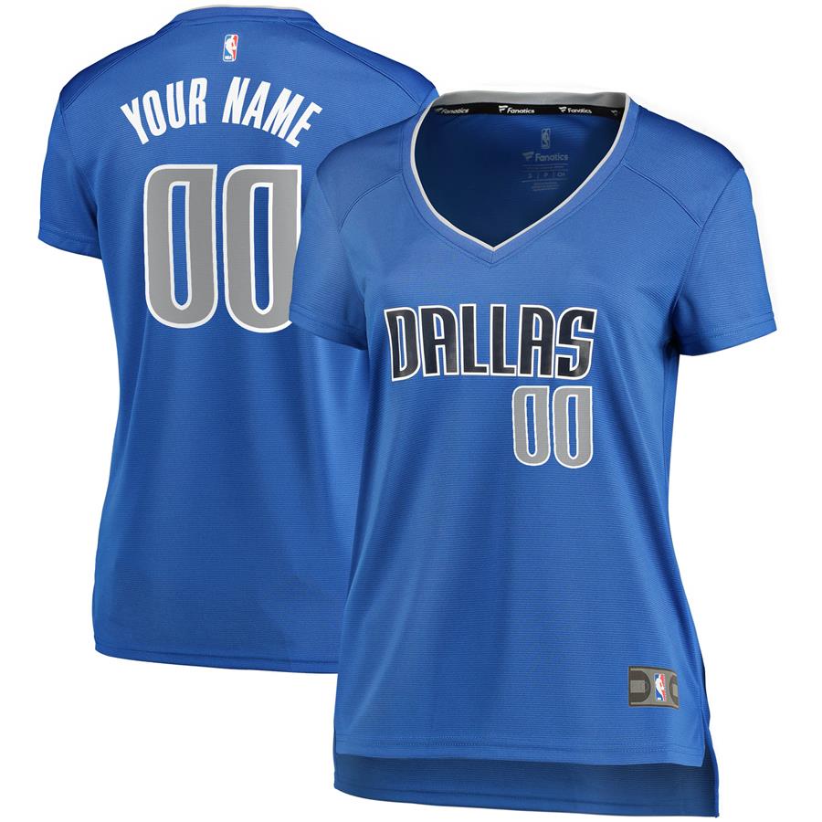 Dallas Mavericks Fanatics Branded Women's Fast Break Custom Jersey Royal - Icon Edition