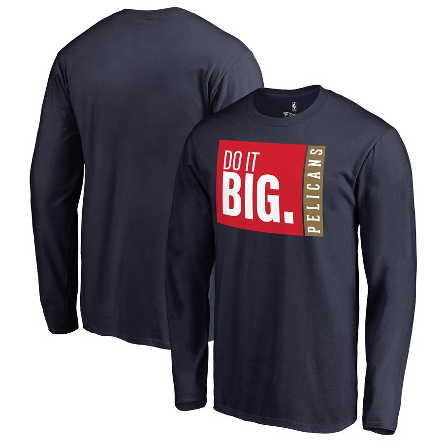 New Orleans Pelicans Fanatics Branded Do It Big Long Sleeve T-Shirt - Navy