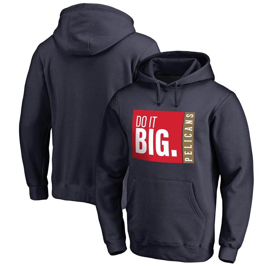 New Orleans Pelicans Fanatics Branded Do It Big Pullover Hoodie - Navy