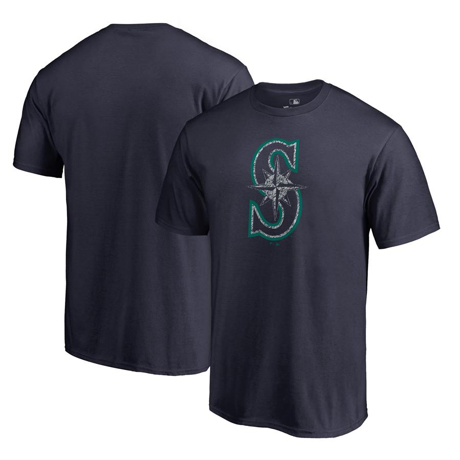 Seattle Mariners Fanatics Branded Static Logo T-Shirt - Navy
