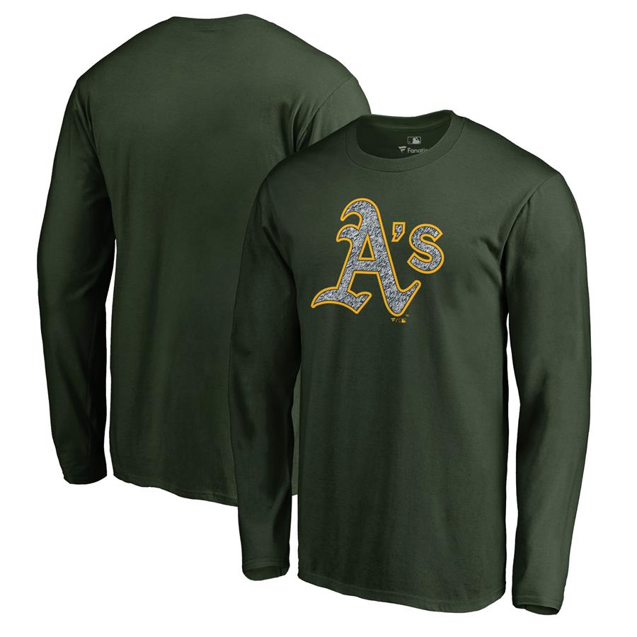Oakland Athletics Fanatics Branded Static Logo Long Sleeve T-Shirt - Green