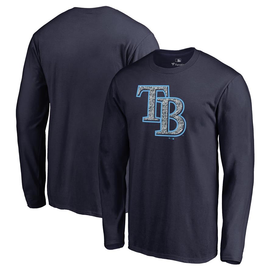 Tampa Bay Rays Fanatics Branded Static Logo Long Sleeve T-Shirt - Navy