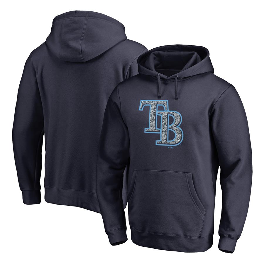 Tampa Bay Rays Fanatics Branded Static Logo Pullover Hoodie - Navy