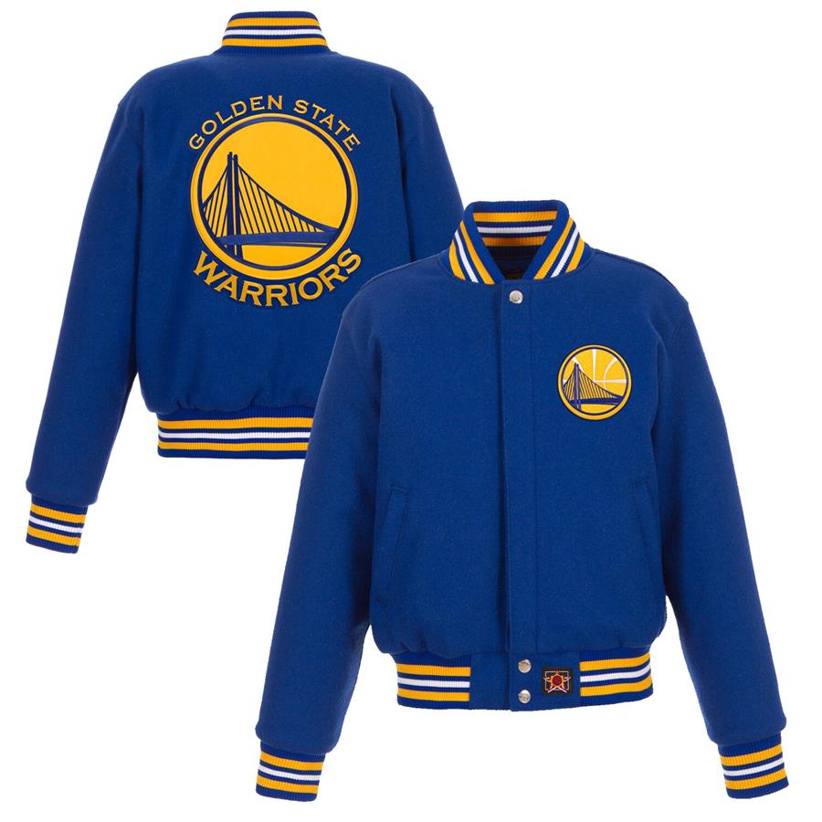 Женская куртка Golden State Warriors JH Design Embroidered Logo Wool (синий)