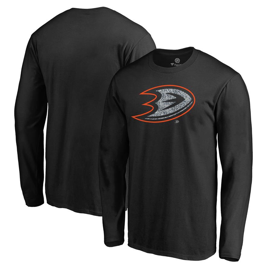 Anaheim Ducks Fanatics Branded Static Logo Long Sleeve T-Shirt - Black