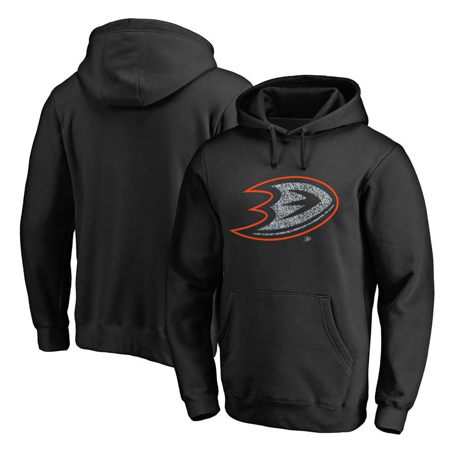 Anaheim Ducks Fanatics Branded Static Logo Pullover Hoodie - Black