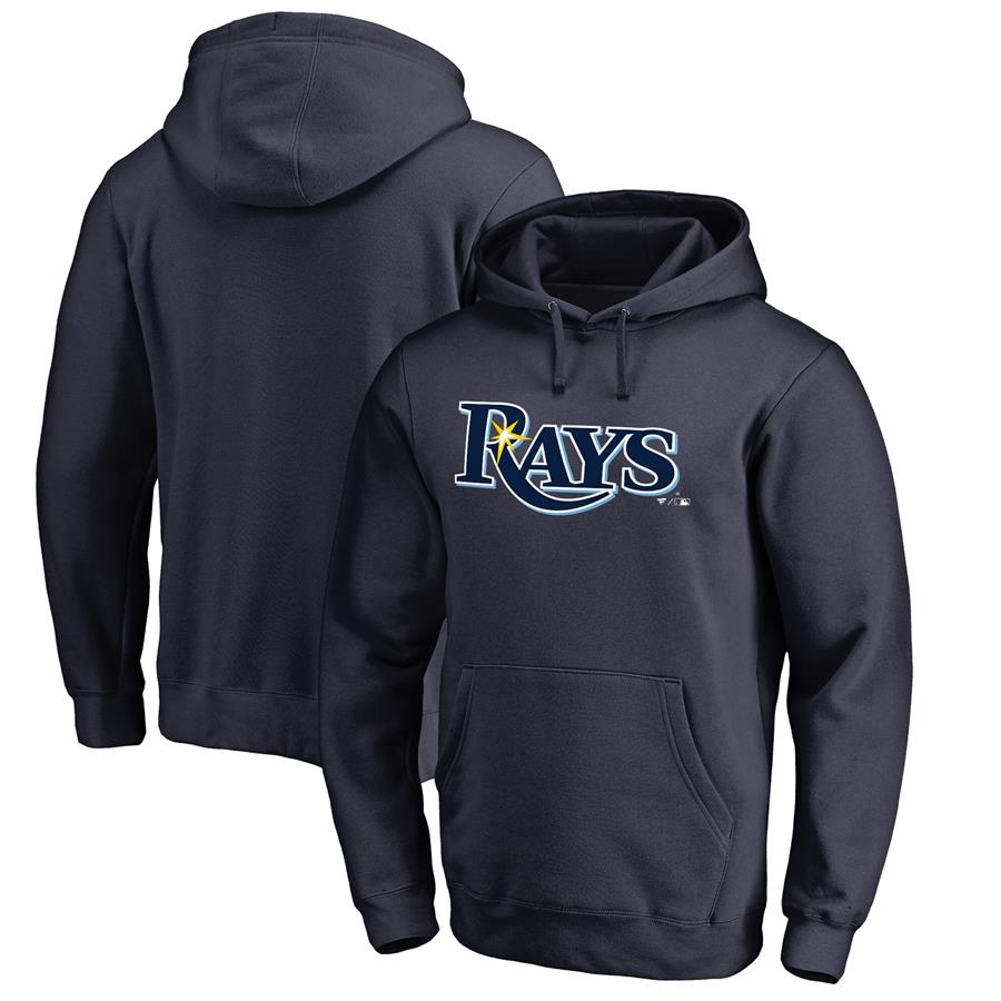 Tampa Bay Rays Fanatics Branded Team Wordmark Pullover Hoodie - Navy