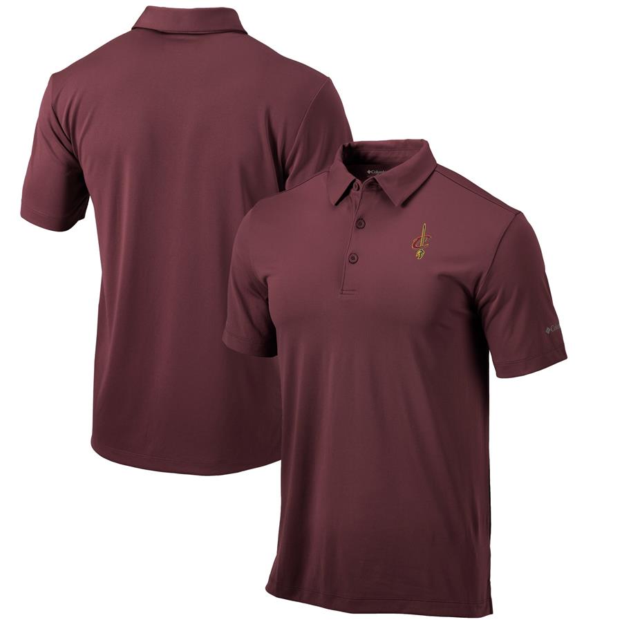 Cleveland Cavaliers Columbia Omni-Wick Drive Polo - Wine