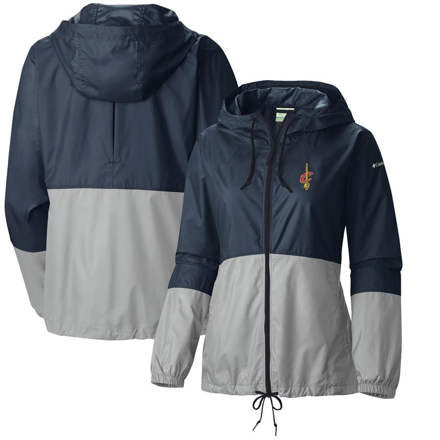 Cleveland Cavaliers Columbia Women's Flash Forward Windbreaker Full-Zip Jacket - Navy