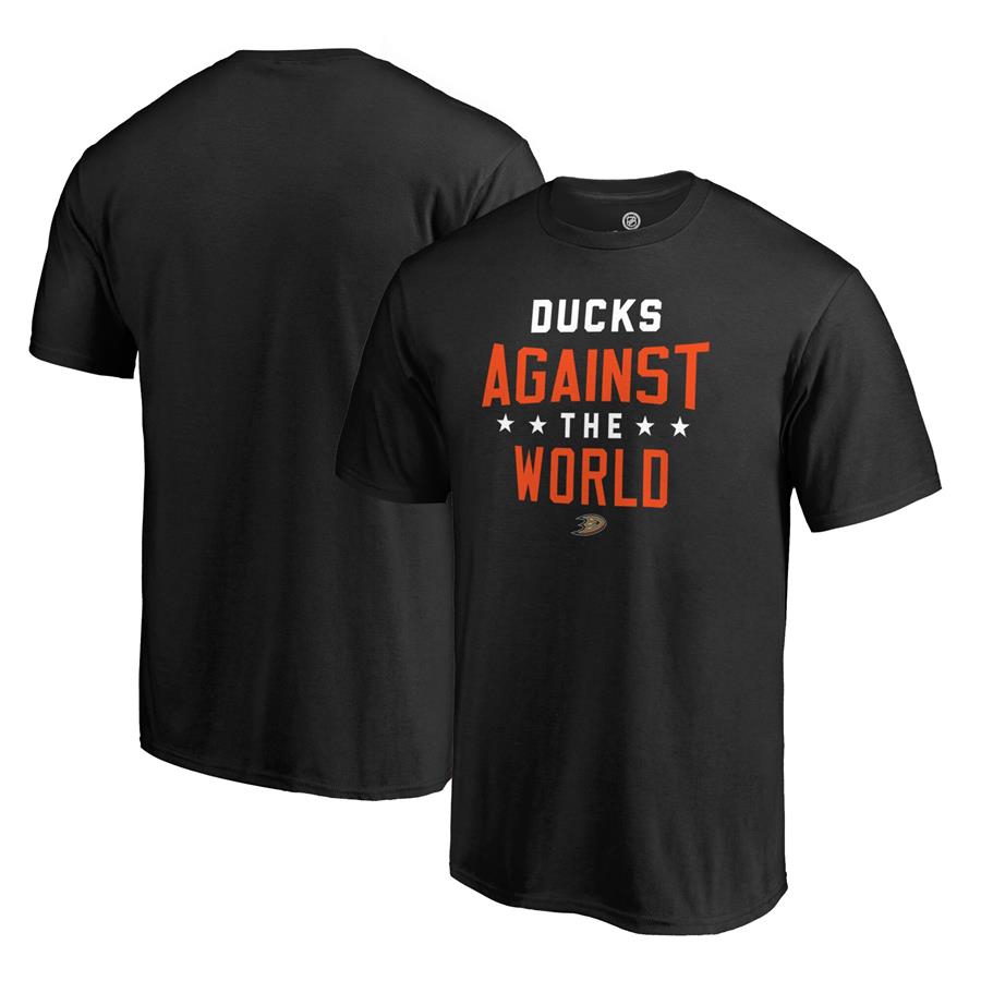 Anaheim Ducks Fanatics Branded Against The World T-Shirt - Black