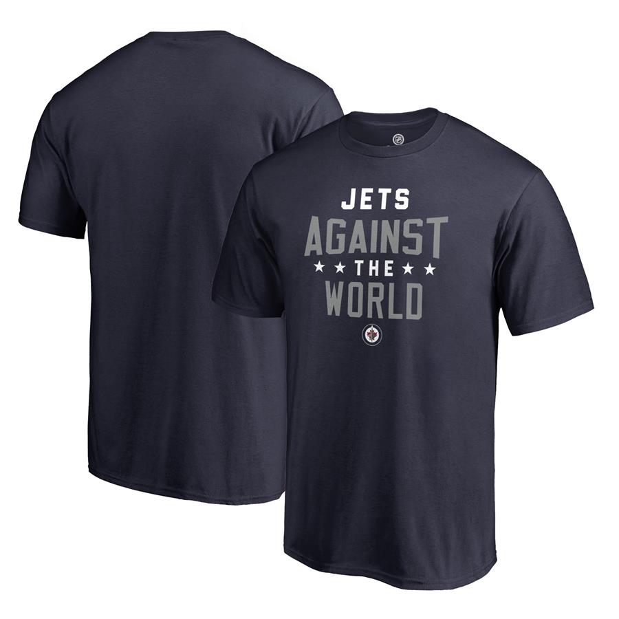 Winnipeg Jets Fanatics Branded Against The World T-Shirt - Navy