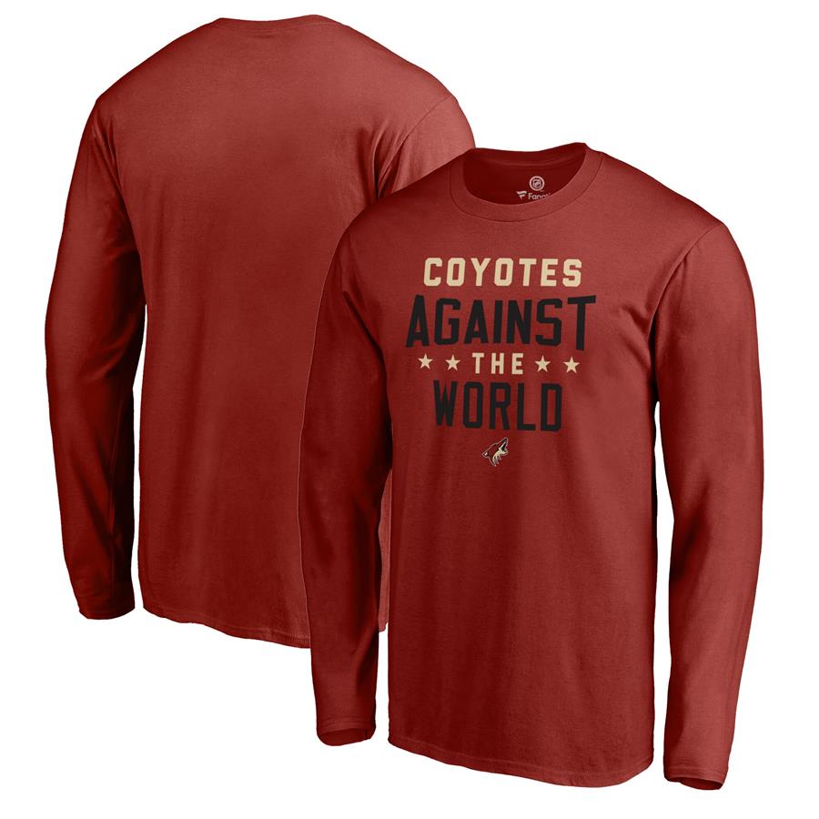 Arizona Coyotes Fanatics Branded Against The World Long Sleeve T-Shirt - Cardinal