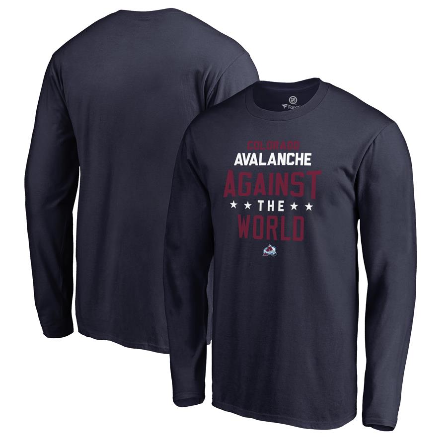 Colorado Avalanche Fanatics Branded Against The World Long Sleeve T-Shirt - Navy