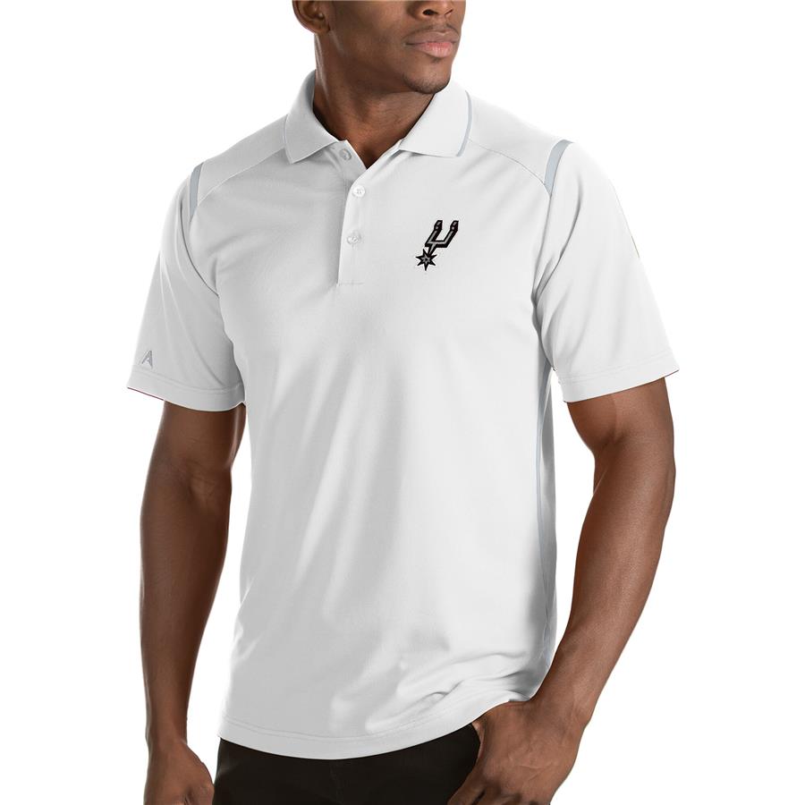 San Antonio Spurs Antigua Merit Polo - White