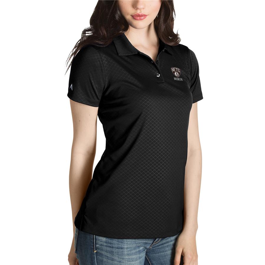 Brooklyn Nets Antigua Women's Inspire Polo - Black