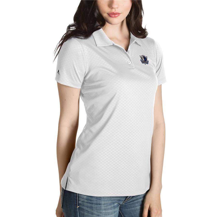 Dallas Mavericks Antigua Women's Inspire Polo - White