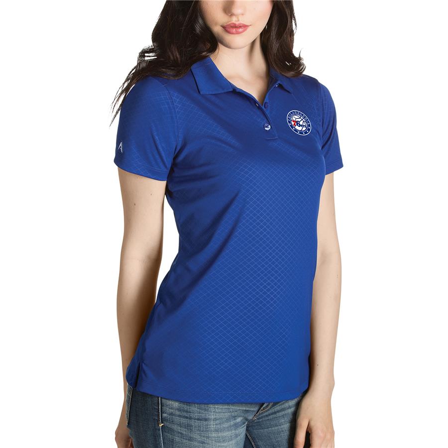 Philadelphia 76ers Antigua Women's Inspire Polo - Royal
