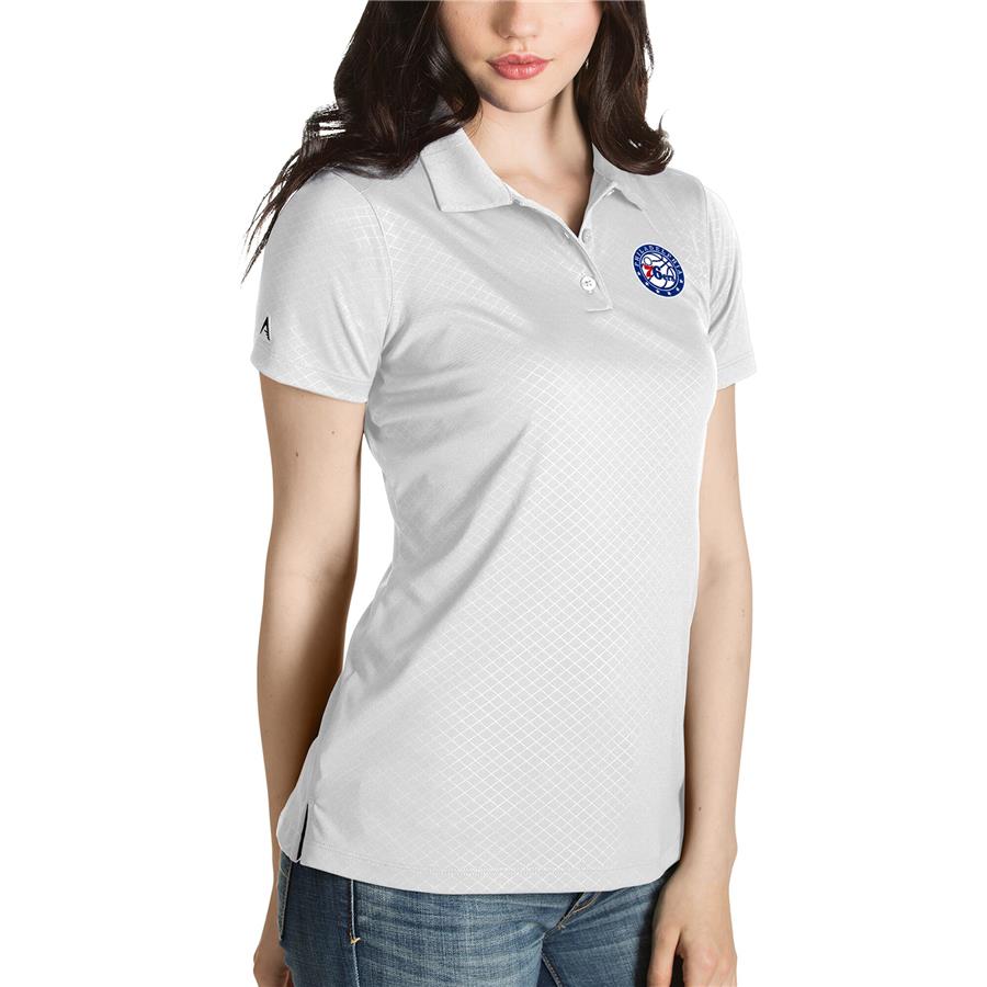 Philadelphia 76ers Antigua Women's Inspire Polo - White