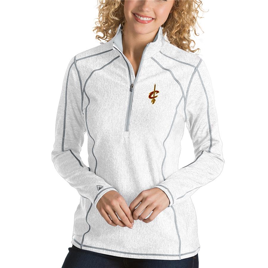 Cleveland Cavaliers Antigua Women's Tempo Half-Zip Pullover Jacket - White
