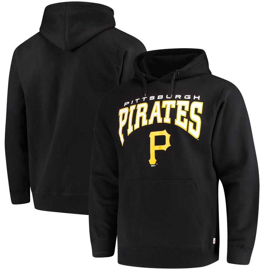 Pittsburgh Pirates Stitches Team Pullover Hoodie - Black