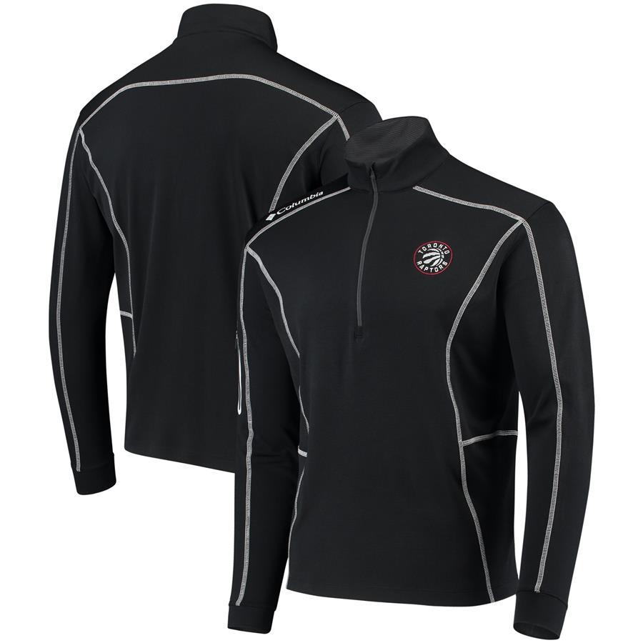 Toronto Raptors Columbia Omni-Wick Shotgun Quarter-Zip Pullover Jacket - Black