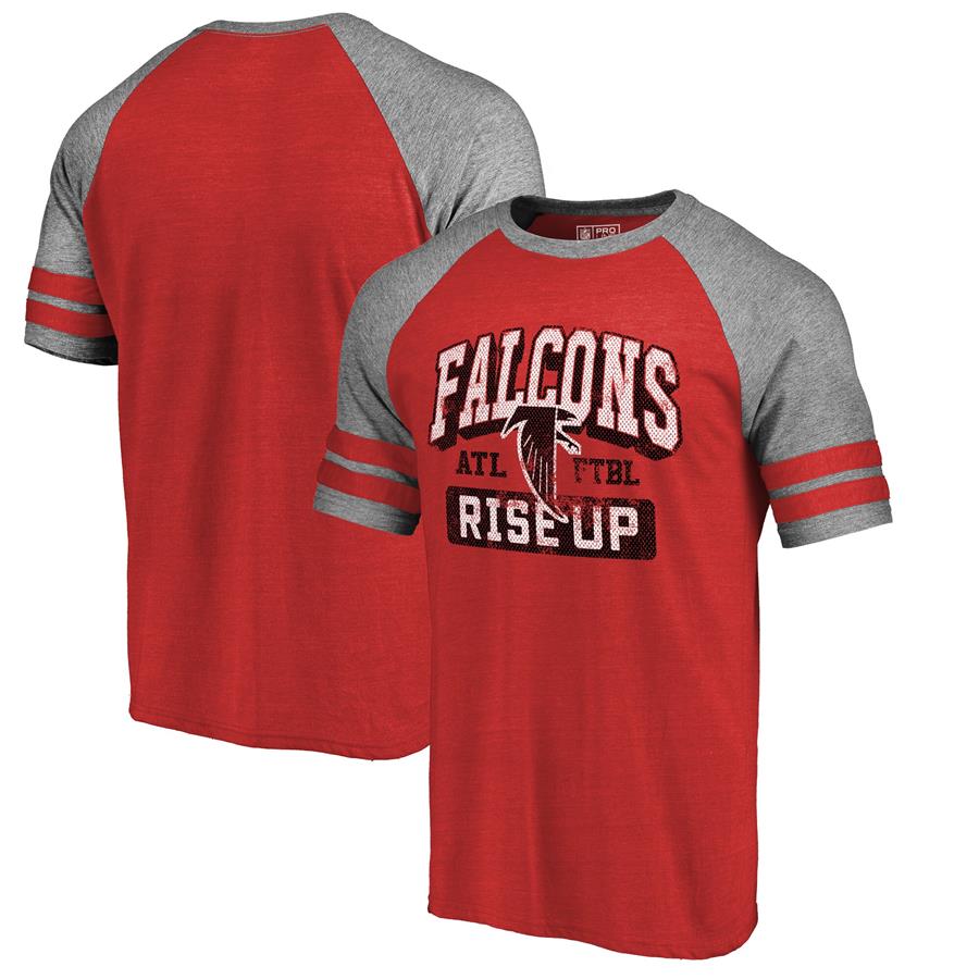 Atlanta Falcons NFL Pro Line by Fanatics Branded Hometown Collection Raglan Tri-Blend T-Shirt - Red