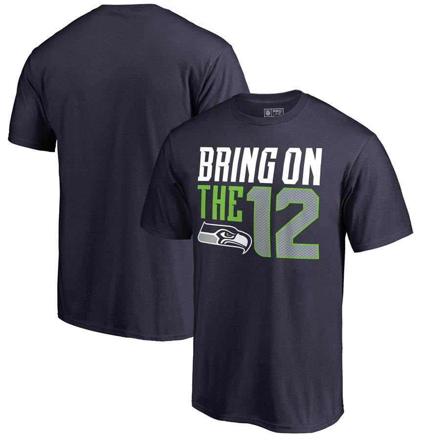 Seattle Seahawks NFL Pro Line by Fanatics Branded Hometown Collection T-Shirt - Navy