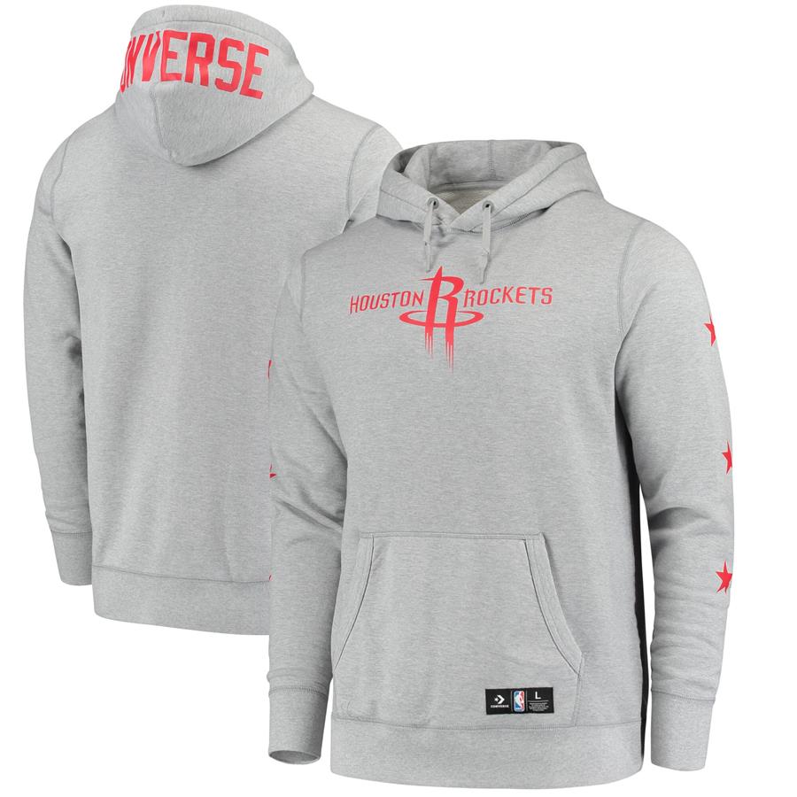 Houston Rockets Converse Essential Pullover Hoodie - Heathered Gray