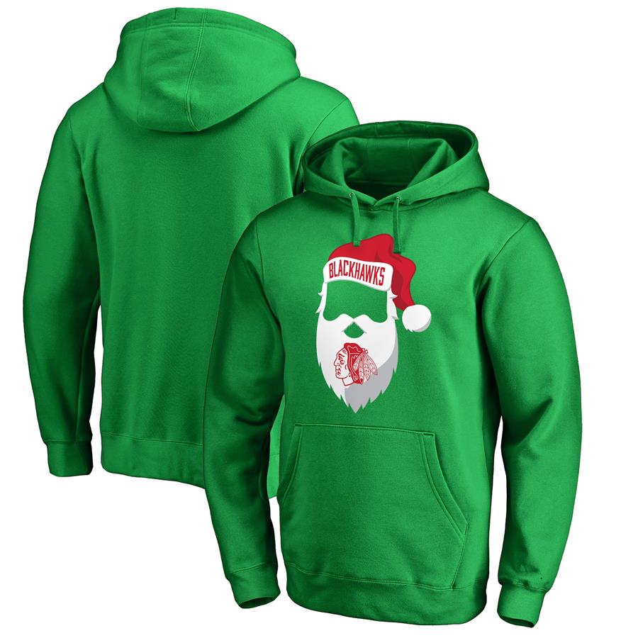 Chicago Blackhawks Fanatics Branded Jolly Pullover Hoodie - Kelly Green