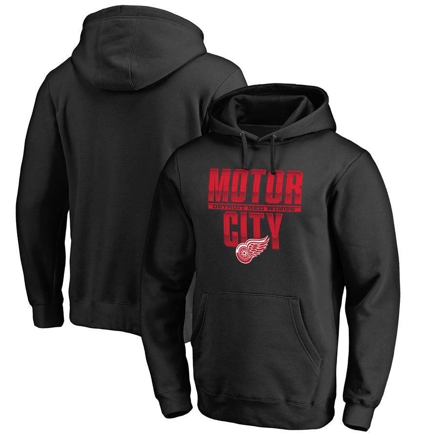 Detroit Red Wings Fanatics Branded Hometown Collection Pullover Hoodie - Black