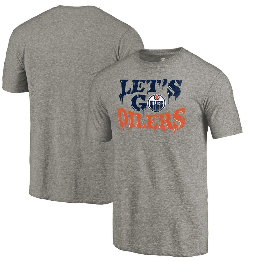 Edmonton Oilers Fanatics Branded Hometown Collection Tri-Blend T-Shirt - Gray