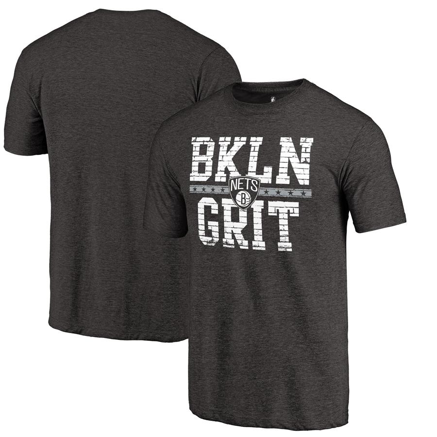 Brooklyn Nets Fanatics Branded Brick Work Hometown Collection Tri-Blend T-Shirt - Black