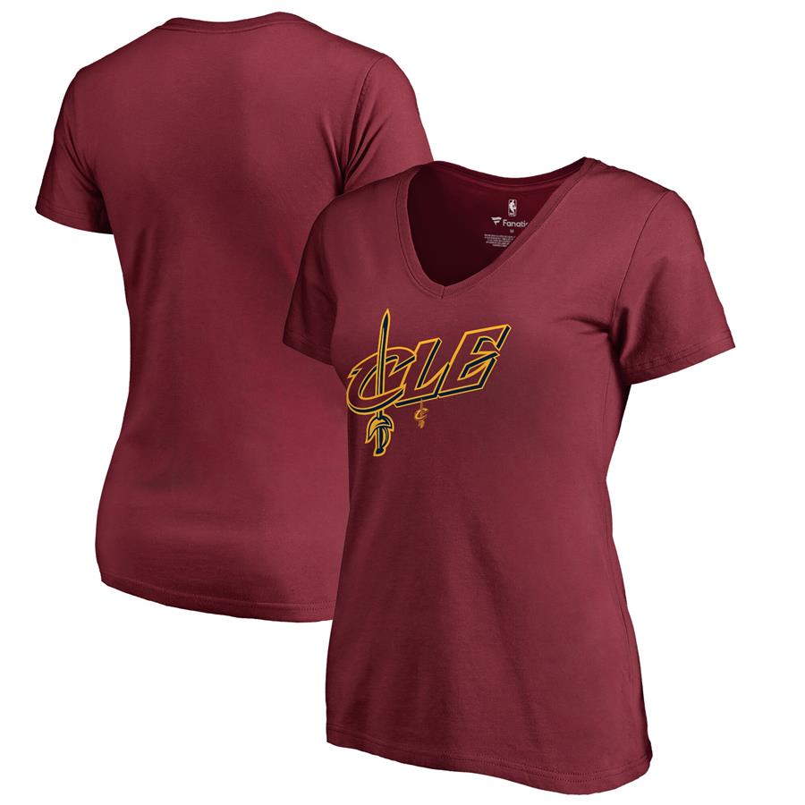 Cleveland Cavaliers Fanatics Branded Women's CLE Hometown Collection T-Shirt - Wine